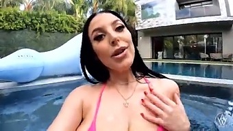 ANGELA WHITE - Busty Aussie Gets Fucked Hard by Pressure in the Jacuzzi