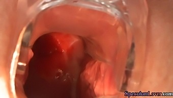 Teen POV stretches pussy hole with speculum medical toy
