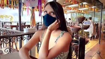 Mexican Teen Waiting for her Boyfriend at restaurant - MONEY for SEX