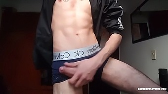 Pervert Boy is back and the super skinny Latin boy is only wearing an open shirt and boxer shorts as he begins his solo masturbation. Standing up, he pushes down his underwear and gives us a look at that little butt of his.