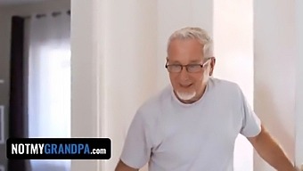 NotMyGrandpa - Innocent Pale Babe Celestina Blooms Visits Her Old Man And Ends Up Swallowing His Cum