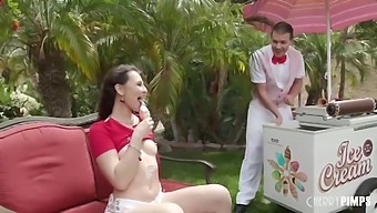 Liz Jordan - Dribbles Ice Cream On Her Perky Natural Tits On Pornhd