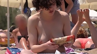 HD Voyeur camera footage on a topless nudist beach
