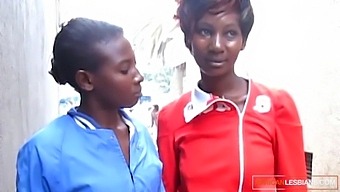Public dirty talk of black college lesbians on the street leads to pu