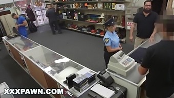 XXX PAWN - Big Booty Latin Police Woman Desperate For Cash Money