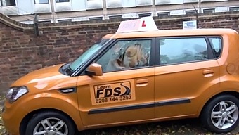 Fake Driving School Blonde Polish babes pussy gets slammed