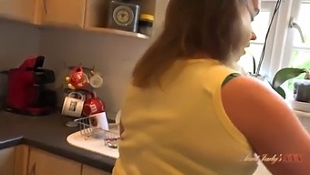AuntJudysXXX - Fucking your Busty Stepmom Olga in the Kitchen (POV Experience)