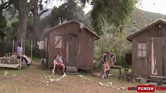Kaci Starr, Amber Rayne And Hannah West In Punishtube - Hot And In Outdoor Gangbang 10 Min