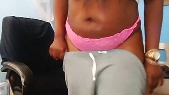 Chubby Black Girl Shows Her Big Boobs And Huge Areolas
