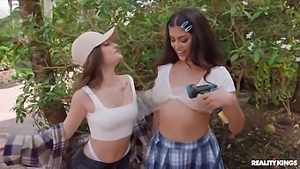 Wet T-shirt Initiation With And On Pornhd With Sophia Leone And Mae Milano