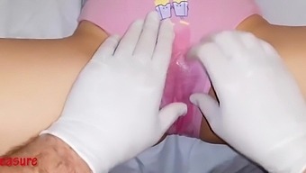 Doctor Fingers Sexy Patien With Tight Shaved Pussy