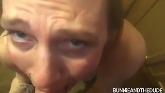 Ultimate Gagging Spit Blow job Hold head down on cock makes her messy squirt  - BunnieAndTheDude