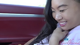 Kimmy Kimm gets fingered in the car after spending a day at the beach