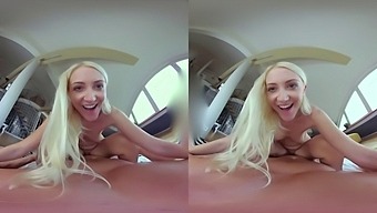 VR - Blonde teen embarks on anal journey