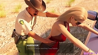 Fashion hot blonde in red dress gets fucked - 3d game