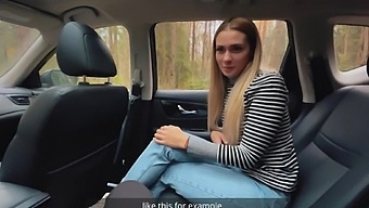 Adult stepsiblings have wild sex in the backseat while waiting for parents