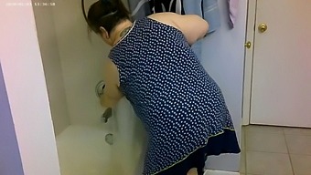 My Mature BBW Wife takes a shower