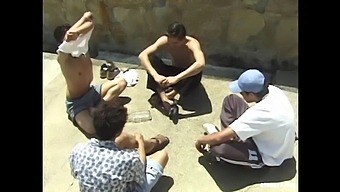 In the first of a two-part series, we watch young Latinos play a game of spinning the bottle by the pool. The rule is looser must remove one piece of clothing.