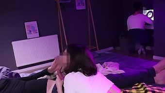 Cuckold couple shares girlfriend with horny gamer babe