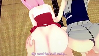Cartoon MILF Sakura and Tsunade offer sensual oral pleasure in threesome