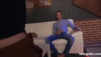 Blonde couple introduces bisexual male to anal sex in high definition video