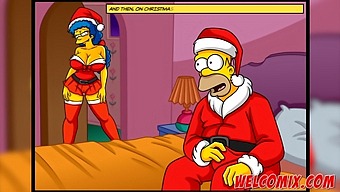 Christmas gift exchange: Husband gifts wife to beggars. The Simpsons, Simpson's Hentai.