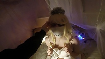 Alluring sissy gets intense anal orgasm during cosplay session
