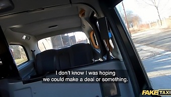 Risky adolescent Zoe Doll handles cock in a Fake Taxi.