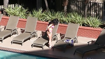 Big Booty Indian Hindi Chick By The Pool Lets Lucky Guy Pound Her Desi Pussy