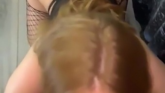 A lewd British redhead in POV deep throat video.