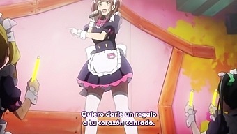 Uncensored hentai cartoon featuring kinky anime maids in action