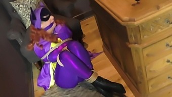 Superheroine Batgirl Captured Snugged And Guzzled