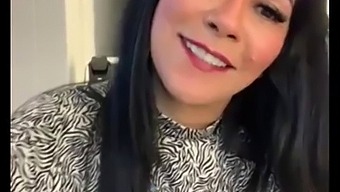 Big natural tits Latina MILF shows off her skills on webcam