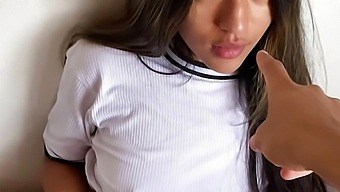 Watch a hot Indian MILF give a blowjob and cumshot in POV style