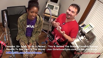 Doctor Tampa Caught Ebony Student Lotus Lain's Gyno Exam on Spy Cam at GirlsGoneGyno.com