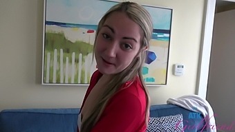 Big natural tits blonde Lily Adams gets creampied by her partner in HD