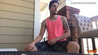 Gay amateur Cole jerks off and cums on camera
