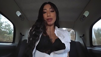 Slutty Mali Ubon gets her tight pussy pounded in car