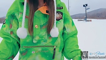 Amateur skier gets creampied in public while wearing ski clothing