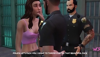 Oral sex and blowjobs in a cartoon porn video featuring a black criminal