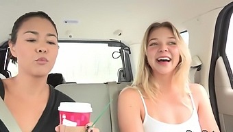 Reality check: Dana Vespoli and Jessie Andrews get it on in the car