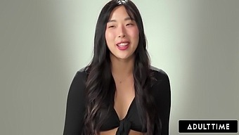 HD video of Elle Lee fingering a hot Asian teen