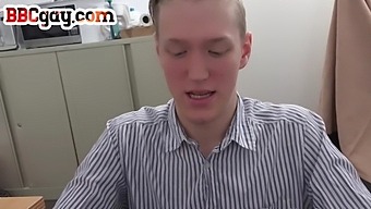 Amateur office twink gets dominated and fucked by black cock