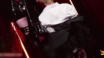 Sexy anime cosplayer MollyRedWolf gives a hot blowjob and swallows cum in close-up