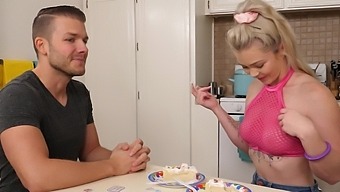 Couple's sex in the kitchen