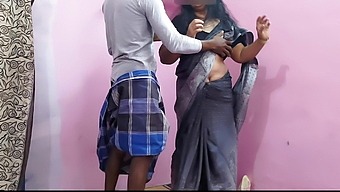 Indian auntie gives me a handjob and I fuck her