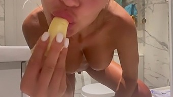 Masturbating with a banana: The ultimate MILF experience