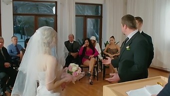 Watch a bride receive a massive cock in her wedding dress