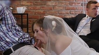 Bride's wedding night goes wild as she rides and swallows