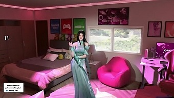Big-titted Asian girl from ancient tribe gets fucked in retro 3D porn video